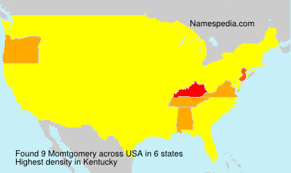 Surname Momtgomery in USA