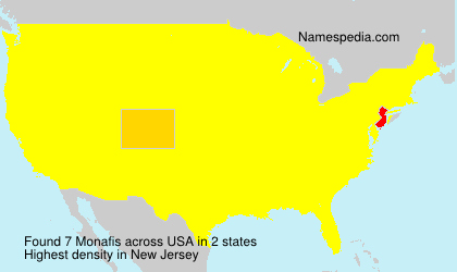 Surname Monafis in USA Surname Monafis in USA