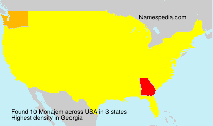 Surname Monajem in USA Surname Monajem in USA