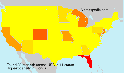 Surname Monash in USA Surname Monash in USA