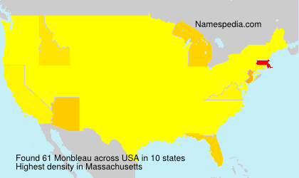 Surname Monbleau in USA Surname Monbleau in USA