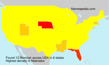 Surname Monclair in USA Surname Monclair in USA