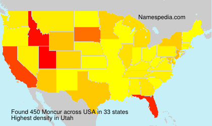Surname Moncur in USA
