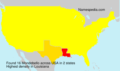 Surname Mondebello in USA Surname Mondebello in USA