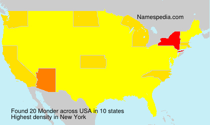 Surname Monder in USA Surname Monder in USA