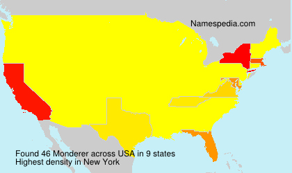 Surname Monderer in USA Surname Monderer in USA