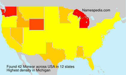 Surname Monear in USA Surname Monear in USA