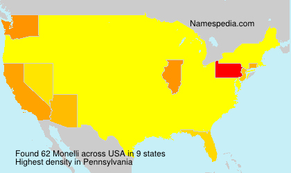 Surname Monelli in USA Surname Monelli in USA