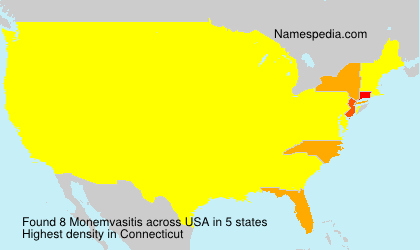 Surname Monemvasitis in USA Surname Monemvasitis in USA