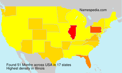 Surname Monfre in USA Surname Monfre in USA