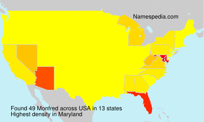 Surname Monfred in USA Surname Monfred in USA