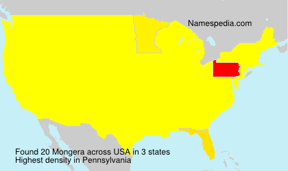 Surname Mongera in USA Surname Mongera in USA