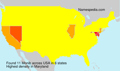 Surname Monib in USA Surname Monib in USA