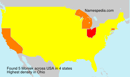 Surname Moniek in USA Surname Moniek in USA