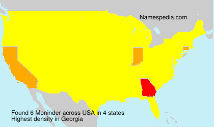 Surname Moninder in USA Surname Moninder in USA