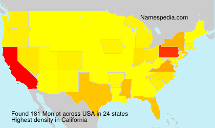 Surname Moniot in USA Surname Moniot in USA