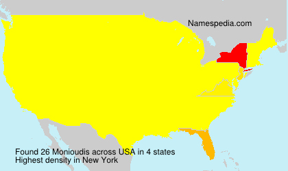 Surname Monioudis in USA Surname Monioudis in USA