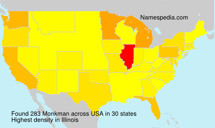 Surname Monkman in USA Surname Monkman in USA