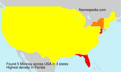 Surname Monnay in USA Surname Monnay in USA