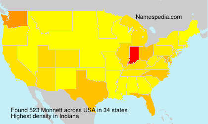 Surname Monnett in USA Surname Monnett in USA