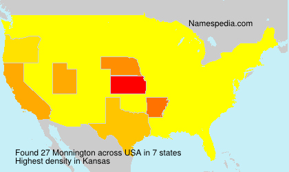 Surname Monnington in USA Surname Monnington in USA