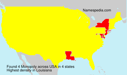 Surname Monopoly in USA Surname Monopoly in USA
