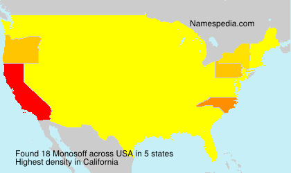 Surname Monosoff in USA Surname Monosoff in USA