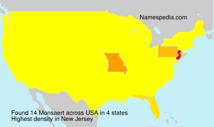 Surname Monsaert in USA Surname Monsaert in USA