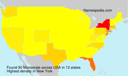 Surname Monserate in USA