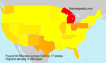 Surname Monske in USA Surname Monske in USA