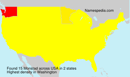 Surname Monstad in USA Surname Monstad in USA
