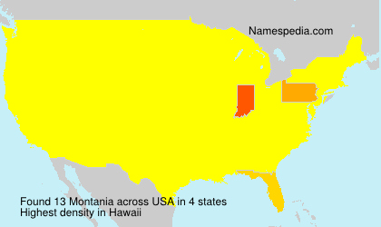 Surname Montania in USA Surname Montania in USA