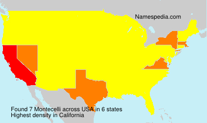 Surname Montecelli in USA