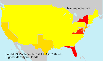 Surname Montecer in USA Surname Montecer in USA