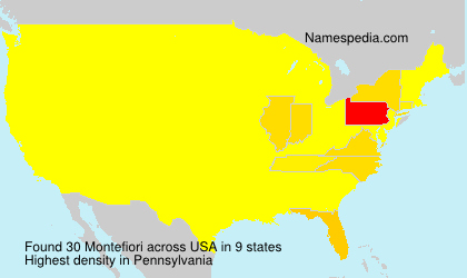 Surname Montefiori in USA Surname Montefiori in USA