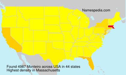 Surname Monteiro in USA Surname Monteiro in USA
