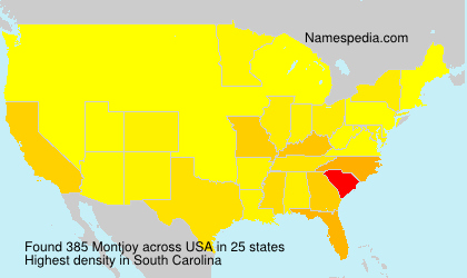 Surname Montjoy in USA Surname Montjoy in USA