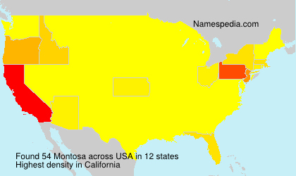 Surname Montosa in USA