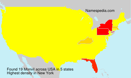 Surname Monvil in USA Surname Monvil in USA