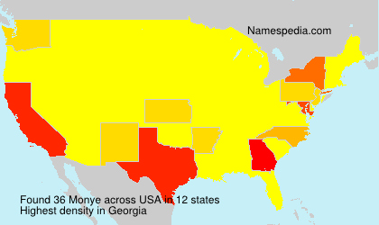 Surname Monye in USA Surname Monye in USA