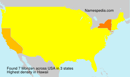 Surname Monzen in USA Surname Monzen in USA