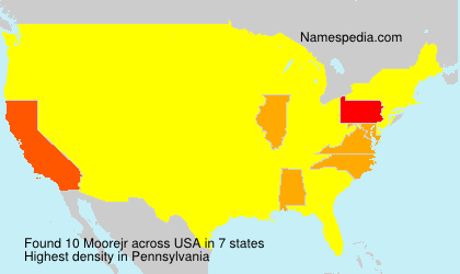Surname Moorejr in USA