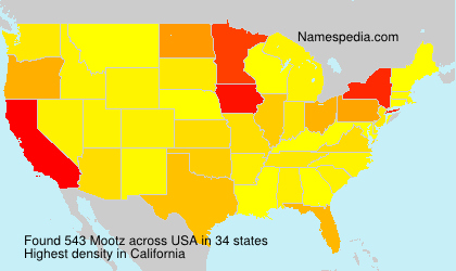 Surname Mootz in USA Surname Mootz in USA