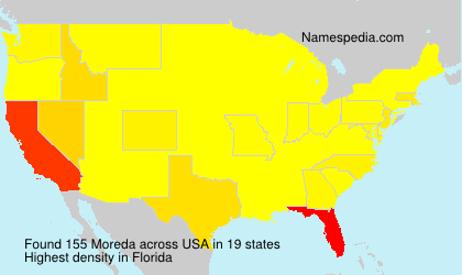 Surname Moreda in USA Surname Moreda in USA