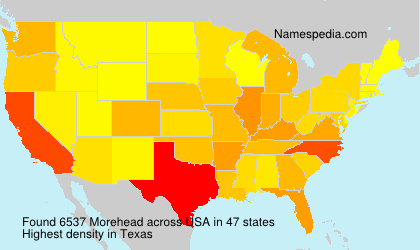 Surname Morehead in USA Surname Morehead in USA