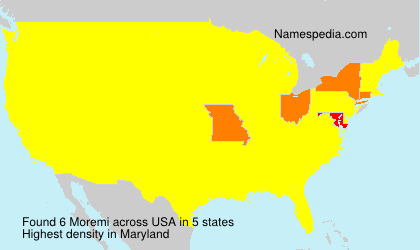 Surname Moremi in USA