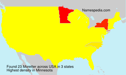 Surname Moretter in USA Surname Moretter in USA