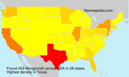 Surname Morgenroth in USA Surname Morgenroth in USA