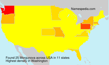 Surname Morgunova in USA