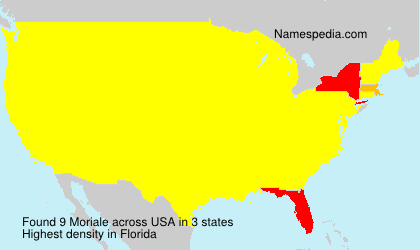 Surname Moriale in USA